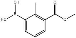 3-(methoxycarbonyl)-2-methylphenylboronic acid 구조식 이미지