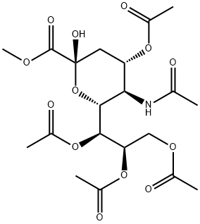 Neuraminic acid, N-acetyl-, methyl ester, 4,7,8,9-tetraacetate Structure