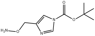 tert-Butyl 4-((aminooxy)methyl)-1H-imidazole-1-carboxylate 구조식 이미지