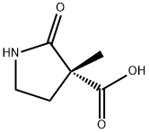 3-Pyrrolidinecarboxylic acid, 3-methyl-2-oxo-, (3R)- Structure