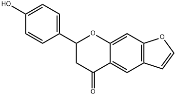 Furano(2'',3'',7,6)-4'-hydroxyflavanone 구조식 이미지