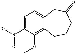 1-methoxy-2-nitro-8,9-dihydro-5H-benzo[7]annulen-6(7H)-one 구조식 이미지