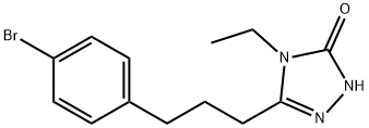 3H-1,2,4-Triazol-3-one, 5-[3-(4-bromophenyl)propyl]-4-ethyl-2,4-dihydro- Structure