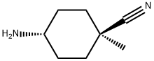 rel-(1r,4r)-4-amino-1-methylcyclohexane-1-carbonitrile 구조식 이미지