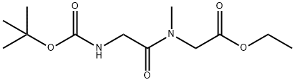 Glycine, N-[(1,1-dimethylethoxy)carbonyl]glycyl-N-methyl-, ethyl ester 구조식 이미지