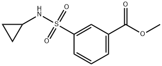 Benzoic acid, 3-[(cyclopropylamino)sulfonyl]-, methyl ester Structure