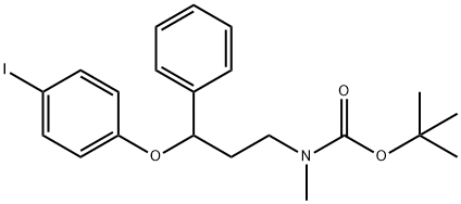 Carbamic acid, N-[3-(4-iodophenoxy)-3-phenylpropyl]-N-methyl-, 1,1-dimethylethyl ester Structure