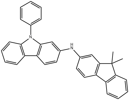 9H-Carbazol-2-amine, N-(9,9-dimethyl-9H-fluoren-2-yl)-9-phenyl- Structure