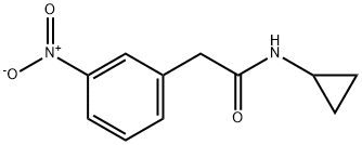 Benzeneacetamide, N-cyclopropyl-3-nitro- Structure