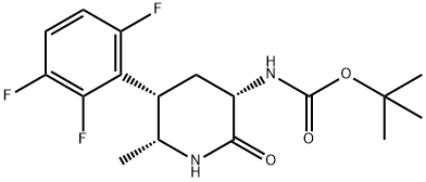 tert-butyl ((3S,5S,6R)-6-methyl-2-oxo-5-(2,3,6-trifluorophenyl)piperidin-3-yl)carbamate Structure