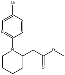 methyl 2-[1-(5-bromopyridin-2-yl)piperidin-2-yl]acetate 구조식 이미지