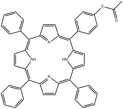 5-[4-(s-acetylthio)phenyl]-10,15,20-triphenyl porphine 구조식 이미지
