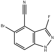 1H-Indazole-4-carbonitrile, 5-bromo-3-fluoro- Structure