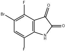 1H-Indole-2,3-dione, 5-bromo-4,7-difluoro- Structure