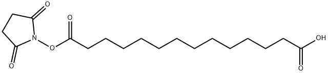 Tetradecanedioic acid, 1-(2,5-dioxo-1-pyrrolidinyl) ester 구조식 이미지