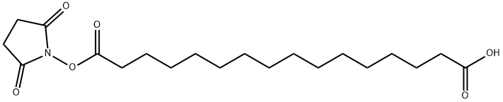 Hexadecanedioic acid, 1-(2,5-dioxo-1-pyrrolidinyl) ester Structure