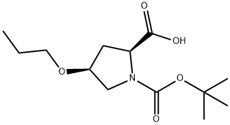 (4S)-1-Boc-4-propoxy-L-proline Structure