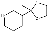 3-(2-methyl-1,3-dioxolan-2-yl)piperidine Structure