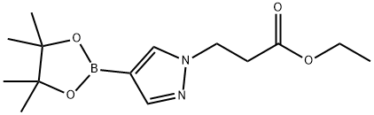 1H-Pyrazole-1-propanoic acid, 4-(4,4,5,5-tetramethyl-1,3,2-dioxaborolan-2-yl)-, ethyl ester Structure