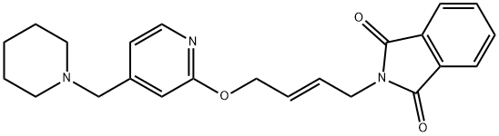 1H-Isoindole-1,3(2H)-dione, 2-[4-[[4-(1-piperidinylmethyl)-2-pyridinyl]oxy]-2-butenyl]-, (E)- (9CI) Structure