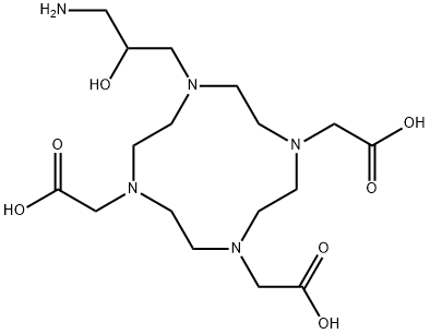 1,4,7,10-Tetraazacyclododecane-1,4,7-triacetic acid, 10-(3-amino-2-hydroxypropyl)- Structure