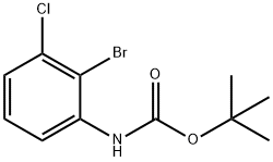 Carbamic acid, N-(2-bromo-3-chlorophenyl)-, 1,1-dimethylethyl ester 구조식 이미지