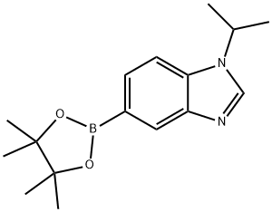 1H-Benzimidazole, 1-(1-methylethyl)-5-(4,4,5,5-tetramethyl-1,3,2-dioxaborolan-2-yl)- 구조식 이미지