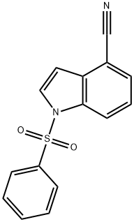 1H-Indole-4-carbonitrile, 1-(phenylsulfonyl)- 구조식 이미지