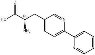 [2,2’-Bipyridine]-5-propanoic acid, ɑ-amino-(ɑ,s) 구조식 이미지