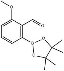 Benzaldehyde, 2-methoxy-6-(4,4,5,5-tetramethyl-1,3,2-dioxaborolan-2-yl)- Structure