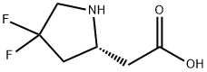 2-Pyrrolidineacetic acid, 4,4-difluoro-, (2R)- Structure