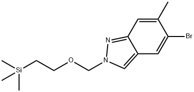 2H-Indazole, 5-bromo-6-methyl-2-[[2-(trimethylsilyl)ethoxy]methyl]- Structure