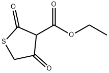 3-Thiophenecarboxylic acid, tetrahydro-2,4-dioxo-, ethyl ester 구조식 이미지