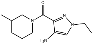 1-ethyl-3-[(3-methylpiperidin-1-yl)carbonyl]-1H-pyrazol-4-amine Structure