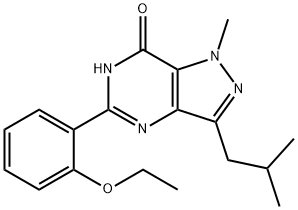 7H-Pyrazolo[4,3-d]pyrimidin-7-one, 5-(2-ethoxyphenyl)-1,6-dihydro-1-methyl-3-(2-methylpropyl)- Structure