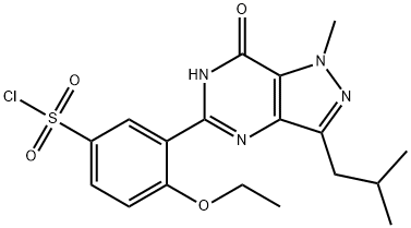 3-[6,7-Dihydro-1-methyl-3-(2-methylpropyl)-7-oxo-1H-pyrazolo[4,3-d]pyrimidin-5-yl]-4-ethoxybenzenesulfonyl Chloride 구조식 이미지