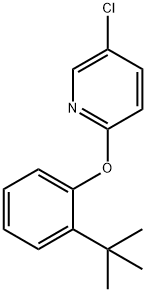 Pyridine, 5-chloro-2-[2-(1,1-dimethylethyl)phenoxy]- Structure