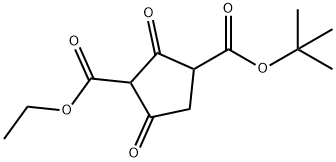 1,3-Cyclopentanedicarboxylic acid, 2,4-dioxo-, 1-(1,1-dimethylethyl) 3-ethyl ester Structure