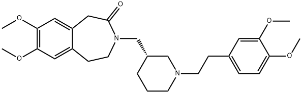 2H-3-Benzazepin-2-one, 3-[[(3S)-1-[2-(3,4-dimethoxyphenyl)ethyl]-3-piperidinyl]methyl]-1,3,4,5-tetrahydro-7,8-dimethoxy- Structure