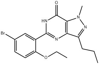 7H-Pyrazolo[4,3-d]pyrimidin-7-one, 5-(5-bromo-2-ethoxyphenyl)-1,6-dihydro-1-methyl-3-propyl- 구조식 이미지