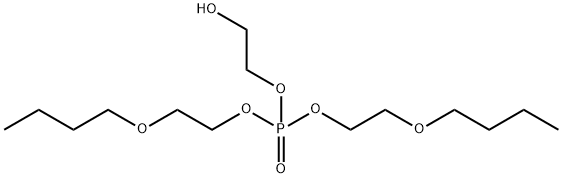 Bis(2-butoxyethyl) hydroxyethyl phosphate Structure