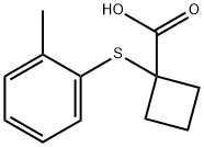 Cyclobutanecarboxylic acid, 1-[(2-methylphenyl)thio]- 구조식 이미지