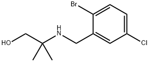 1-Propanol, 2-[[(2-bromo-5-chlorophenyl)methyl]amino]-2-methyl- 구조식 이미지