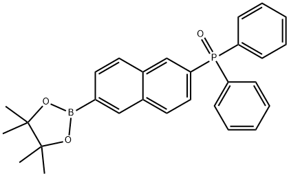 Phosphine oxide, diphenyl[6-(4,4,5,5-tetramethyl-1,3,2-dioxaborolan-2-yl)-2-naphthalenyl]- Structure