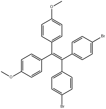 4,4'-(2,2-bis(4-bromophenyl)ethene-1,1-diyl)bis(methoxybenzene) Structure