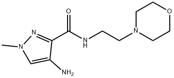 4-amino-1-methyl-N-(2-morpholin-4-ylethyl)-1H-pyrazole-3-carboxamide Structure