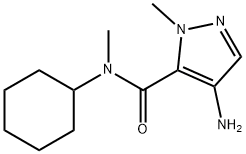 4-amino-N-cyclohexyl-N,1-dimethyl-1H-pyrazole-5-carboxamide Structure