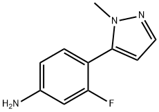 3-fluoro-4-(1-methyl-1H-pyrazol-5-yl)aniline 구조식 이미지