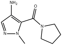 1-methyl-5-(pyrrolidin-1-ylcarbonyl)-1H-pyrazol-4-amine Structure