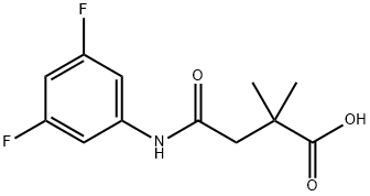 3-[(3,5-difluorophenyl)carbamoyl]-2,2-dimethylpropanoic acid Structure